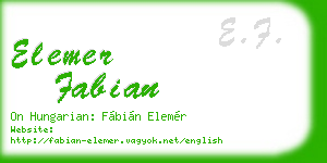 elemer fabian business card